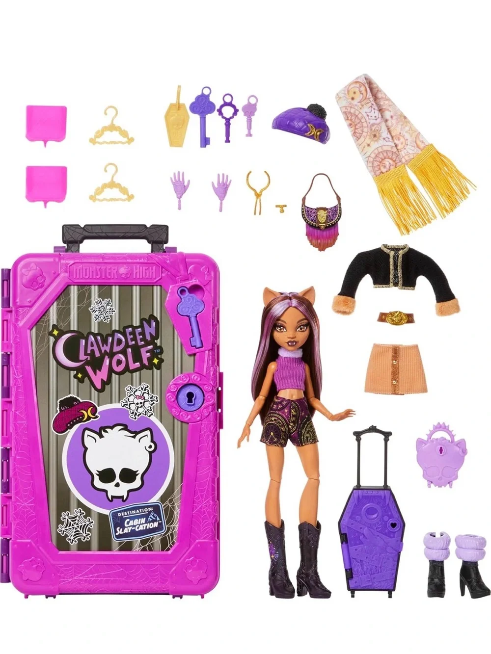 Monster High Cabin Slay-cation Playset — Purple & Pink Artwork